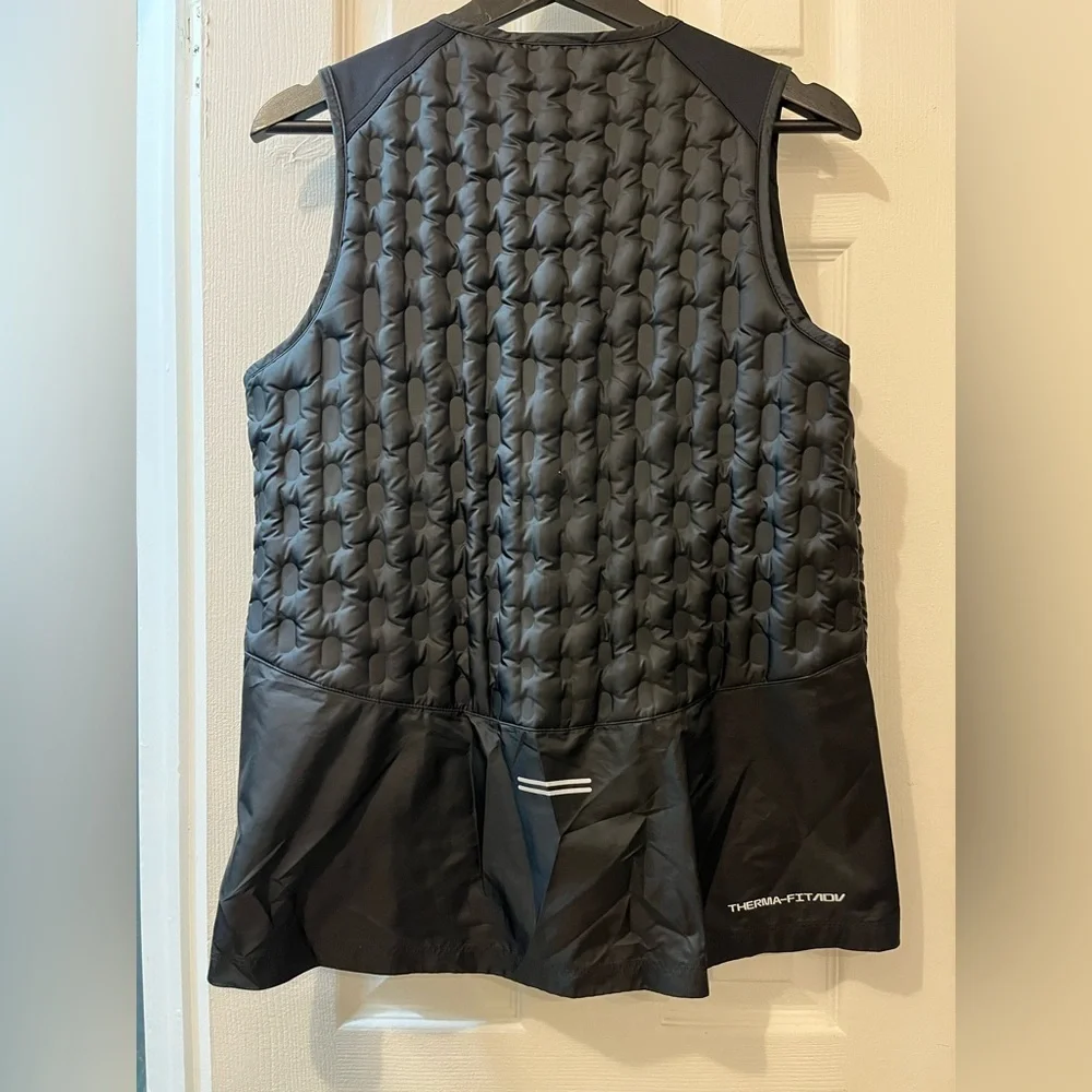 New Nike Women's Black ThermaFit ADV Aeroloft Quilted Running Vest